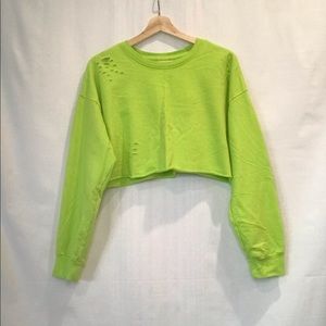 Crop crewneck sweatshirt